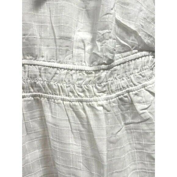 Torrid V-Neck White Tank Top with Cinched Waist and Tassel Sleeves Size 3 - Picture 6 of 8